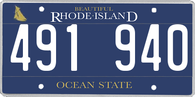 RI license plate 491940