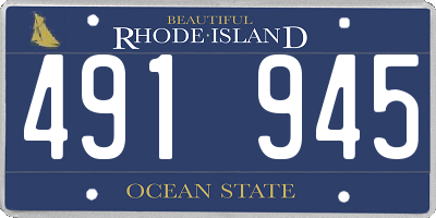 RI license plate 491945