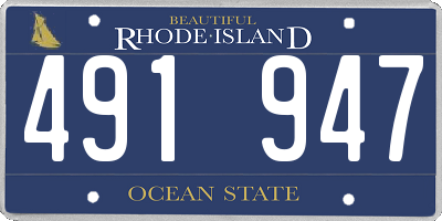 RI license plate 491947