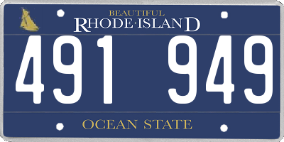 RI license plate 491949