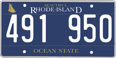 RI license plate 491950