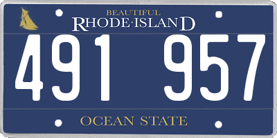 RI license plate 491957
