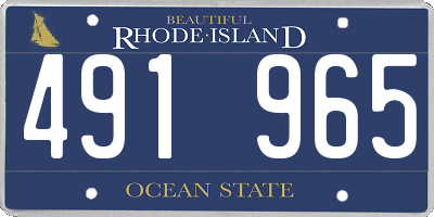 RI license plate 491965