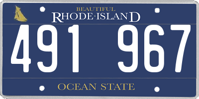 RI license plate 491967