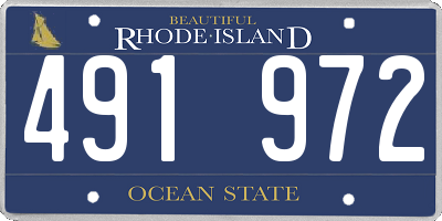 RI license plate 491972