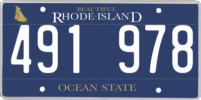 RI license plate 491978