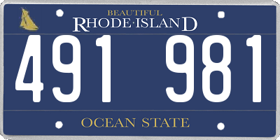 RI license plate 491981