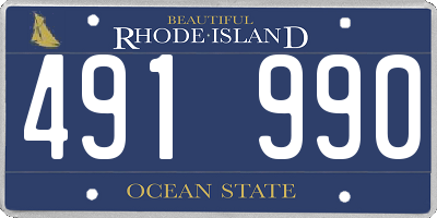 RI license plate 491990