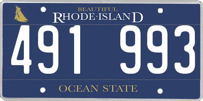 RI license plate 491993