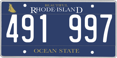 RI license plate 491997