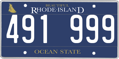 RI license plate 491999