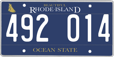 RI license plate 492014