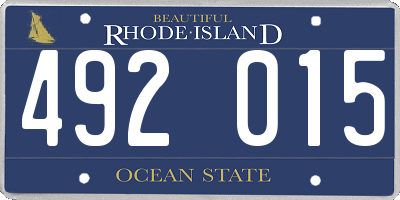 RI license plate 492015