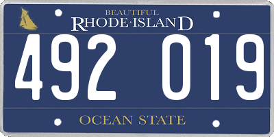 RI license plate 492019