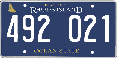RI license plate 492021