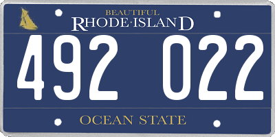 RI license plate 492022