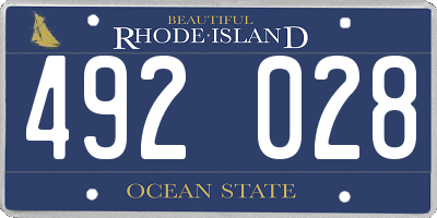 RI license plate 492028