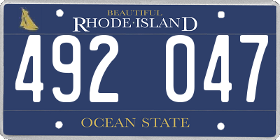 RI license plate 492047