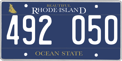 RI license plate 492050