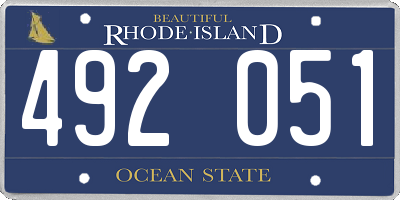RI license plate 492051