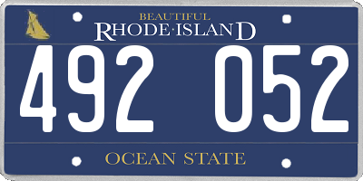 RI license plate 492052