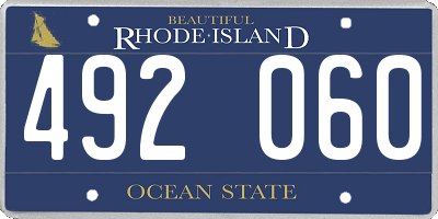 RI license plate 492060