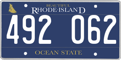 RI license plate 492062