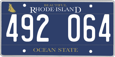 RI license plate 492064