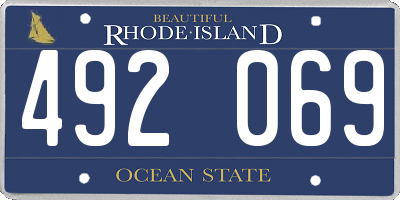 RI license plate 492069