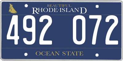 RI license plate 492072
