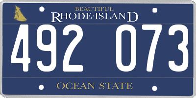 RI license plate 492073