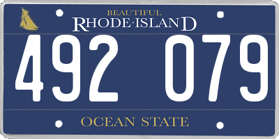 RI license plate 492079