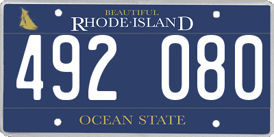 RI license plate 492080