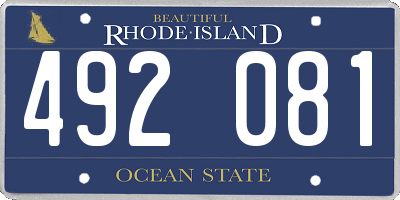 RI license plate 492081