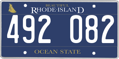 RI license plate 492082