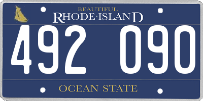 RI license plate 492090