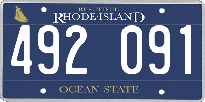 RI license plate 492091