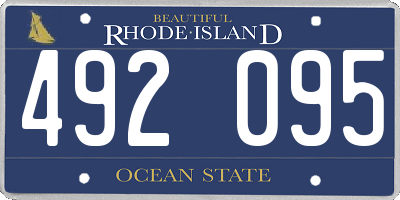 RI license plate 492095