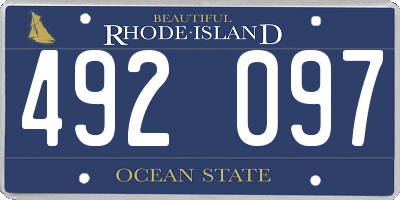 RI license plate 492097