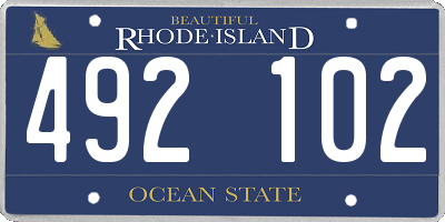 RI license plate 492102