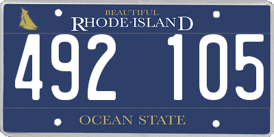 RI license plate 492105