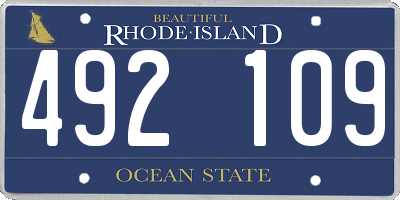 RI license plate 492109
