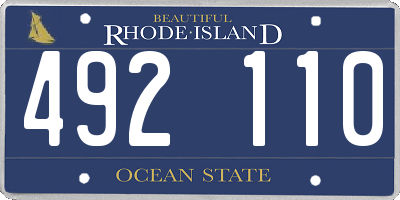 RI license plate 492110