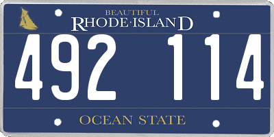 RI license plate 492114