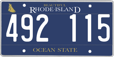 RI license plate 492115