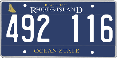 RI license plate 492116