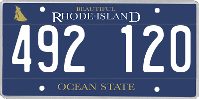 RI license plate 492120