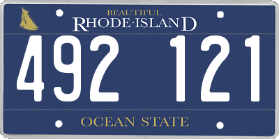 RI license plate 492121
