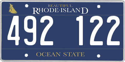 RI license plate 492122