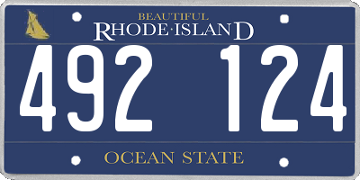 RI license plate 492124